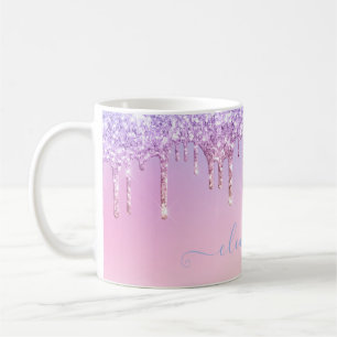 Rainbow Glitzer funkelt Skript moderne gürtelhaft Kaffeetasse