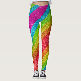Rainbow Glitzer Gay Pride Flag LGBTQ Glitzern Leggings