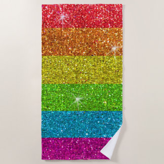 Rainbow Glitzer Gay Pride Flag LGBTQ Glitzern Strandtuch