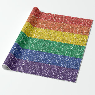 Rainbow-Glitzer Geschenkpapier