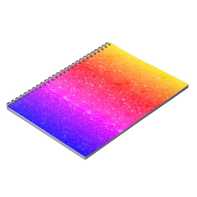 Rainbow-Glitzer-Notebook Notizblock (Linke Seite)