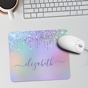 Rainbow Glitzer Personalisiert Mousepad