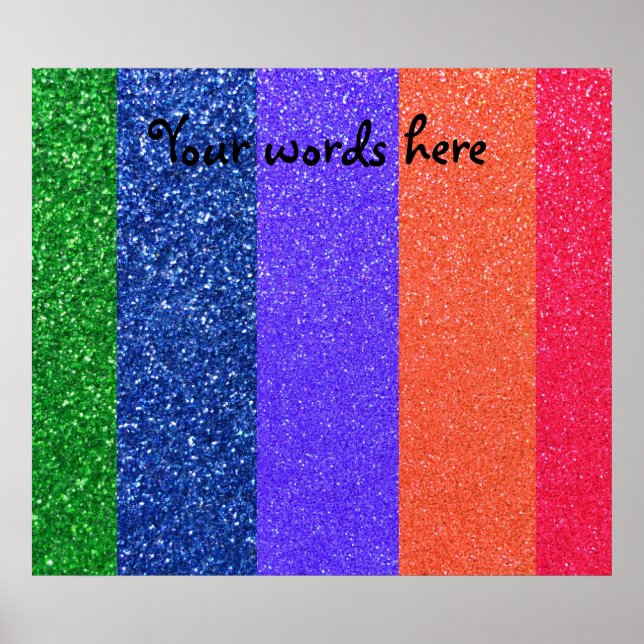 Rainbow Glitzer Poster (Vorne)