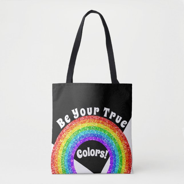 Rainbow Glitzer Pride LGBT Ihre wahren Farben (Vorderseite)