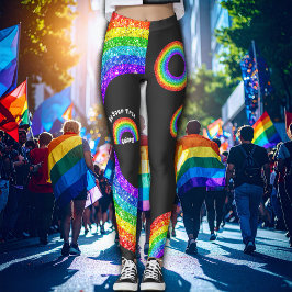 Rainbow Glitzer Pride LGBT Ihre wahren Farben Leggings