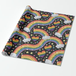 Rainbow Glitzer Pride | LGBTQ+ Geschenkpapier
