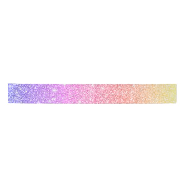 Rainbow Glitzer Satin Ribbon Satinband (Vorderseite)