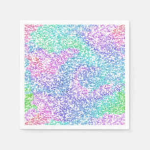 Rainbow-Glitzer Serviette