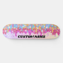 Rainbow Glitzer Skateboard