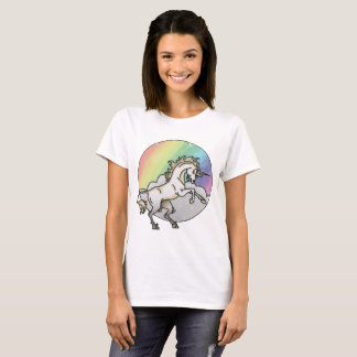 Rainbow Glitzer Sparkle Horse Magisches Einhorn T-Shirt