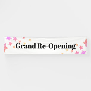 Rainbow Glitzer Stars Sparkle Große Wiedereröffnun Banner