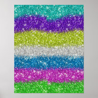 Rainbow Glitzer Streifen