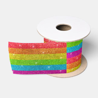 Rainbow Glitzer Strips Gay Pride Flag Geburtstag Satinband