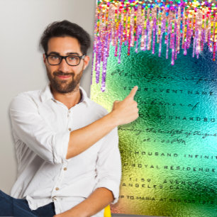 Rainbow Glitzer Tropfen Bridal 16. Unicorn Mermaid Einladung