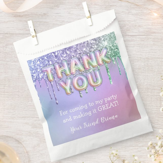 Rainbow Glitzer Tropfens Girl Birthday Party Geschenktütchen (Von Creator hochgeladen)
