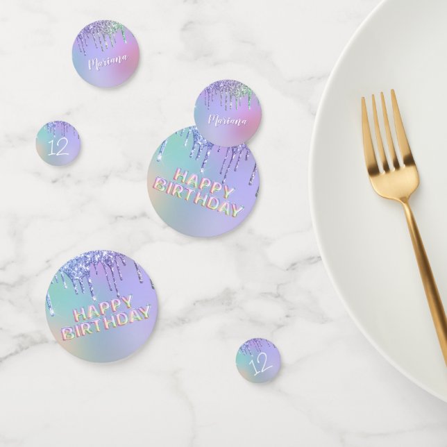 Rainbow Glitzer Tropfens Girl Birthday Party Konfetti (Gruppe)