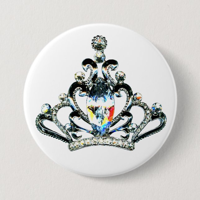 Rainbow-Glitzern eines Tiara Button (Vorderseite)