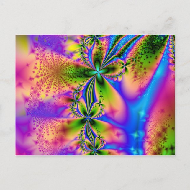 Rainbow-Glitzern Postkarte (Vorderseite)