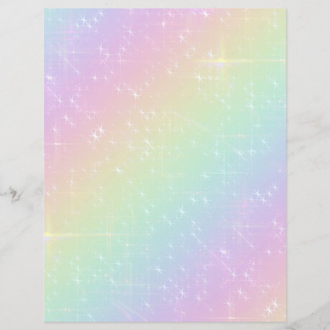 Rainbow Glitzern Scrapbook Paper (Vorderseite)