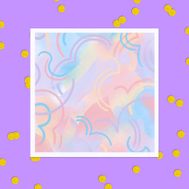 Rainbow Glitzern Serviette