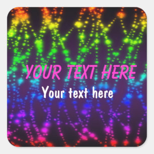 Rainbow Glow Neon Party Aufkleber