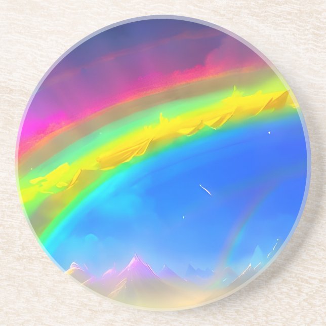 Rainbow Glow Sky Getränkeuntersetzer (Vorne)
