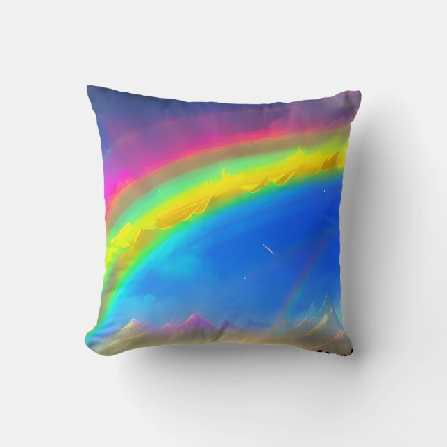 Rainbow Glow Sky Kissen (Vorderseite)