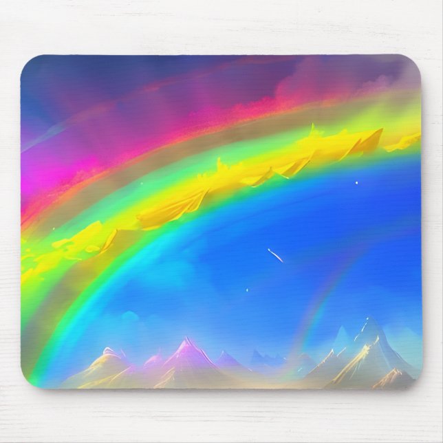 Rainbow Glow Sky Mousepad (Vorne)