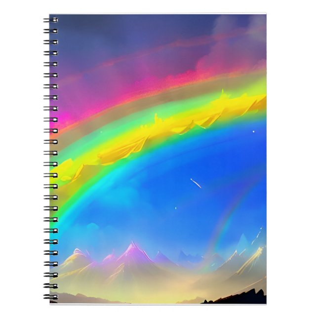 Rainbow Glow Sky Notizblock (Vorderseite)