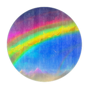 Rainbow Glow Sky Schneidebrett