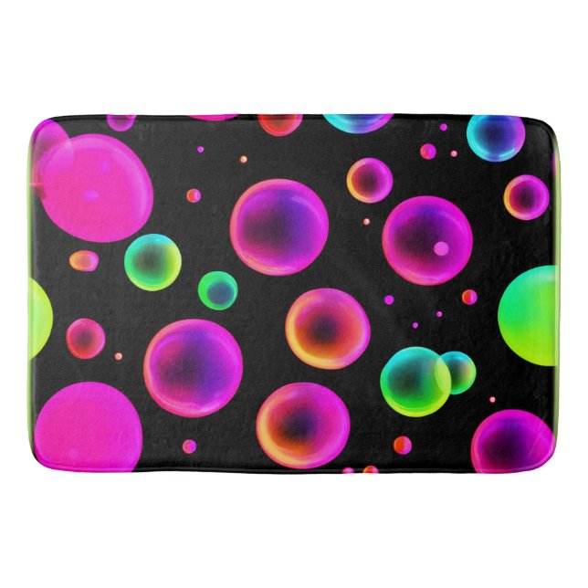 Rainbow Glows Bubble Dream Badematte (Vorderseite)