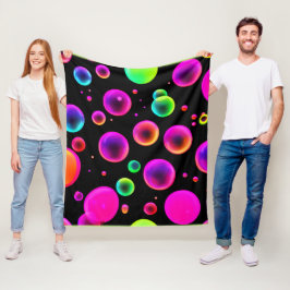 Rainbow Glows Bubble Dream Fleecedecke
