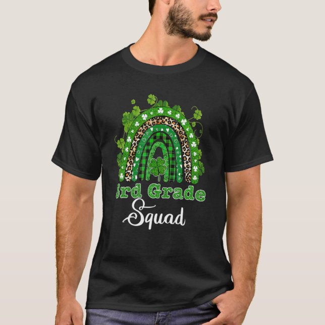 Rainbow Gnome Happy St Patricks Da T-Shirt (Vorderseite)