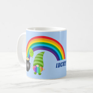 Rainbow Gnome Pot of Gold St Patricks Day Kaffeetasse