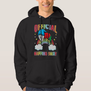 Rainbow Gnome Sleeping Pajama Napping Dwarf Gnome Hoodie