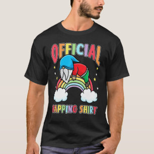 Rainbow Gnome Sleeping Pajama Napping Dwarf Gnome T-Shirt