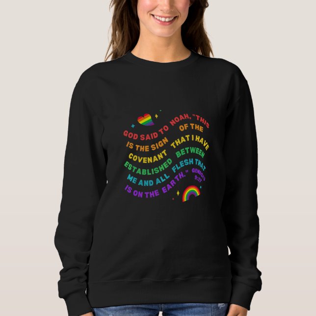 Rainbow God Noah Covenant Genesis 9 Sweatshirt (Vorderseite)