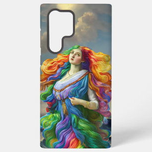 Rainbow Goddess digitale Malerei Originalkunst Samsung Galaxy Hülle
