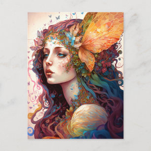 Rainbow Goddess Fantasy Art Postkarte