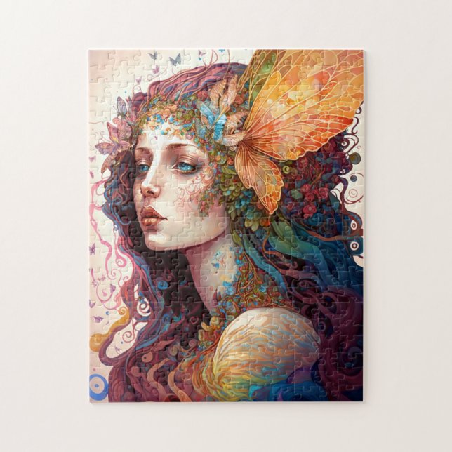 Rainbow Goddess Fantasy Art Puzzle (Vertikal)