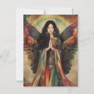 Rainbow Goddess Iris Greece Mythology Bohemisch Ar Postkarte