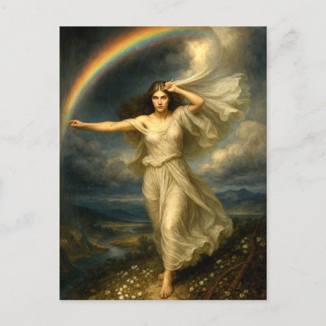 Rainbow Goddess Iris Postkarte (Vorderseite)