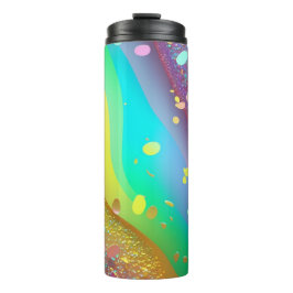Rainbow Gold Glitzer Thermal Tumbler 12oz Thermosbecher