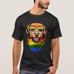 Rainbow Golden Retriever Dog LGBTQ Primemonat Pa T-Shirt