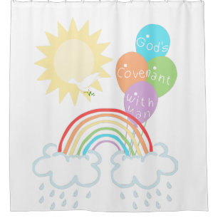Rainbow Gottes Bündnis mit dem Menschen Sonnenbl Duschvorhang