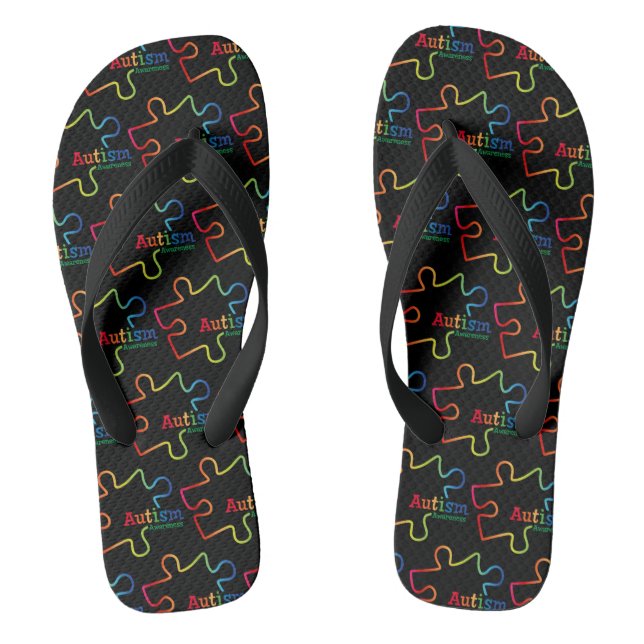 Rainbow Gradient Autismus Bewusstsein Flip Flops (Fußbett)