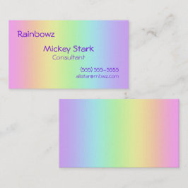 Rainbow Gradient Business Cards Visitenkarte