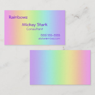 Rainbow Gradient Business Cards Visitenkarte