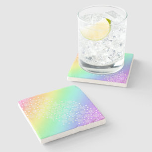 Rainbow Gradient Circles and Dots Steinuntersetzer
