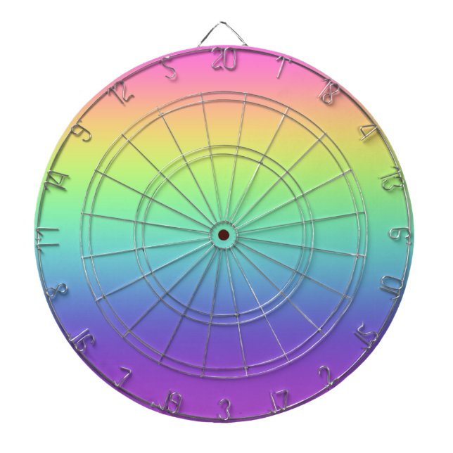 Rainbow Gradient Dartboard Dartscheibe (vorne)